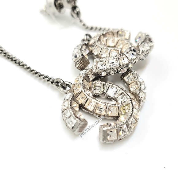 CHANEL Bling Sparkly Princess Crystal Dangle Earrings - Picture 3 of 8